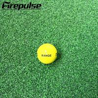 Deux balles de golf jaunes, haute résistance à l'usure, en Surlyn, pour entraînement, logo personnalisé, OEM