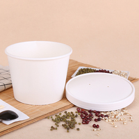 Bol en papier kraft personnalisé, écologique et jetable, avec couvercle, pour nouilles, salades et plus, disponible en 16oz, 24oz, 32oz, 40oz
