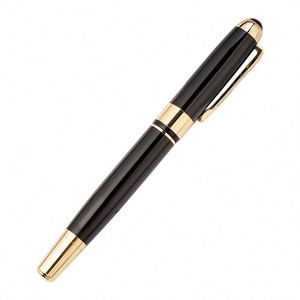 High Quality Custom Logo Premium Executive Gift High End Business Metal Roller <b>Pen</b> Black Silver <b>Color</b> Liquid Ink Ballpoint <b>Pen</b> - Product Image 1