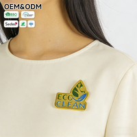 Maßgefertigtes Umweltfreundliches Souvenir-Abzeichen aus Zinklegierung mit Emaille-Pin, OEM ODM Magnetisches Zubehör für Umweltfreundliche Veranstaltungen, Öko-Reinigungs-Abzeichen