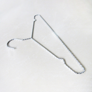 Simple Silver Commercial Clothing Store Shirt Display Chrome Plated Steel Wire Metal Clothes <b>Hanger</b> - Product Image 3