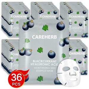 Mascarillas Faciales Hidratantes de Ácido Hialurónico y Grosella Negra de Marca Privada, Reparación Profunda - Product Image 1