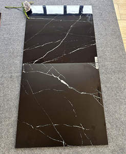 Carrelage en marbre noir Marquina poli 60x60cm 80x80cm 60x120cm 75x150cm, carrelage en céramique Nero Margiua pour sol et mur intérieur - Product Image 3