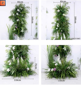 Composition florale artificielle réaliste pour allée de mariage, faite à la main, verdure sauvage, chemin de fleurs pour allée, photomaton, haute qualité - Product Image 2