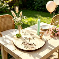 Dragonfly CustomWood Cadeau Fête des Mères OEM ODM Plaque Anniversaire 2-4 Ans Nom Âge Numéro Vase Porte-bougie Logo Personnalisé