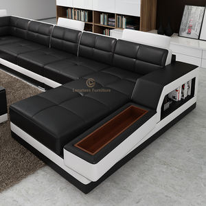 Furnitur ruang tamu Modern Sofa Modular lebar, Sofa ruang tamu bentuk L, Sofa rumah kombinasi lebar - Product Image 4