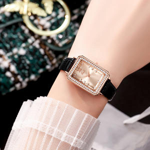 À la mode lumière luxe diamant incrusté carré exquis boîtier de montre pour les femmes collégiens étanche ceinture montre - Product Image 2