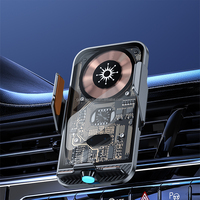 Accessoires de voiture multifonctionnels de haute qualité, chargeur sans fil, support de téléphone pour grille d'aération de voiture, support de téléphone portable pour voiture avec charge sans fil
