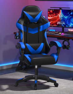 Kafalık ve ayaklık ile oyun sandalyesi yarış tarzı ergonomik ofis koltuğu yüksek arka bilgisayar deri sandalye - Product Image 5