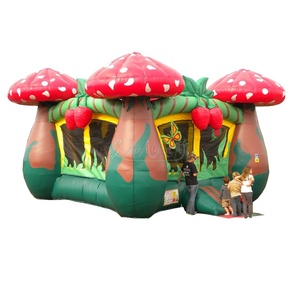 Château gonflable en PVC personnalisé en forme de champignon, trampoline/sauterie, divertissement intérieur/extérieur, lit de saut avec auvent - Product Image 1