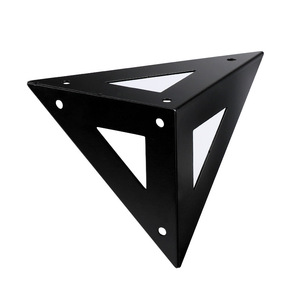 Soporte de pared para estantería flotante, hierro forjado, forma triangular negra, para sala de estar, estante de almacenamiento y exhibición - Product Image 5