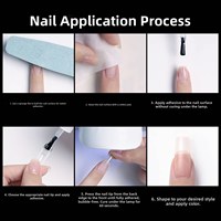Faux ongles en ABS souple, transparents, sans matériau de base, à couverture complète, pré-polis, forme cercueil, longueur moyenne, sans couture