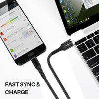 Câble de Charge rapide en Nylon 3A 5A Micro Date câble de Charge rapide personnalisé Android v8 Type C câble de données Usb pour chargeur de téléphone portable