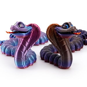 Vashine <span class=keywords><strong>Serpente</strong></span> <span class=keywords><strong>Cobra</strong></span> Divertente Stampato in 3D, Giocattolo Flessibile in Cristallo Colorato Creativo Zootopia in PLA per Bambini - Product Image 4