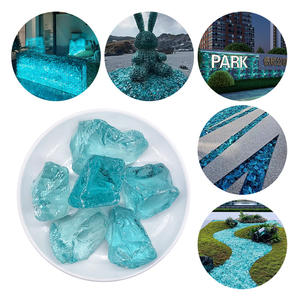 Gravier de verre transparent de qualité supérieure, pierres de verre pour foyer de jardin, échantillons gratuits disponibles pour les commandes en gros - Product Image 1