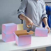Boîtes d'expédition personnalisées robustes en carton ondulé enduit, pliables et recyclables, pour parfums et cadeaux