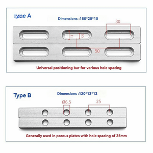 BOSS BSBAK260649 <span class=keywords><strong>Barre</strong></span> de positionnement universelle en alliage d'aluminium pour coins, gabarit d'alignement, pince fixe, gravure plaquée - Product Image 5