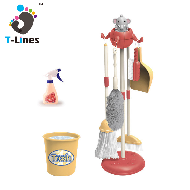 Новое поступление, пластиковый набор для чистки игрушек, набор инструментов для ролевых игр, подметания дома для детей