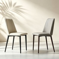 Moderner Luxus-Esszimmerstuhl mit Schlanken Metallbeinen & Komfortabler Polsterung, Mehrfarbiger Designer-Akzentstuhl für Zuhause & Restaurant