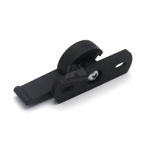 Fermeture <span class=keywords><strong>centrale</strong></span> d'escargot de <span class=keywords><strong>PVC</strong></span> noir de ceinture de fenêtre coulissante de style moderne AL-15 avec le matériel en aluminium de serrure de croissant de lune - Product Image 4