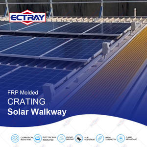 ECTRAY 태양열 산책로 FRP 격자 유리 섬유 강화 플라스틱 펀칭 맞춤형 절단 태양열 장착 시스템 산책로 - Product Image 6