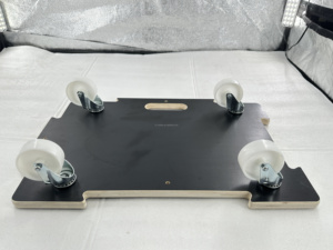 Plywood <strong>Wooden</strong> <strong>Dolly</strong> Platform <strong>Cart</strong> 250kg Load Capacity Portable Foldable 4 Wheels Assemblable - Product Image 2