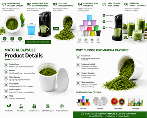 Capsules de Matcha Vert Vibrant Compatibles avec les Machines Keurig K-cup – Mélange Multi-Saveurs, Personnalisation à la Demande, Vente en Gros - Product Image 6