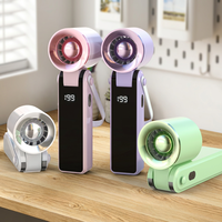 Nouveau ventilateur pliable portable 2026 avec écran LED numérique, rechargeable par USB, 5 vitesses, mini-ventilateur rafraîchissant pour l'été