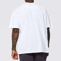 T-shirt Lourd Personnalisé OEM en Coton Épais, Logo Sur Mesure, Grande Taille Homme, T-shirt Oversize