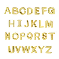 Mini abalorios de letras iniciales chapados en oro de 18 quilates, collar con colgante de nombre personalizado DIY, joyería de moda para mujer