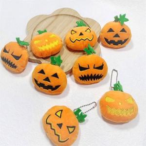 <b>Halloween</b> Orange Pumpkin Keychain Pendant Plush Keychains Toys Stuffed Animal <b>Doll</b> for Decoration - Product Image 2