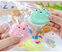 Jouet Squishy Grenouille Mignonne Sans Voix en EVA, Kawaii, Doux, Mochi, Anti-stress Portable, Breloque de Sac, Accessoire Porte-clés