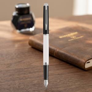 Penna Stilografica Waterman Hemisphere Colorata con Finitura Palladium e Punta in Acciaio Inossidabile per Studenti e Professionisti - Blu - Product Image 2