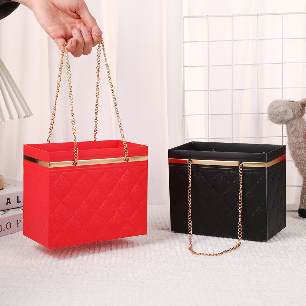 Wholesale Famous Brand Foldable Square CC Flower Bag Box Luxury Floral Wedding Deco for Valentines Day Hot Sale Made Art Paper · image 3