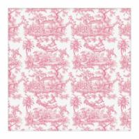 Nappe personnalisée en lin rose imprimé, nappes de style campagnard français pour événements