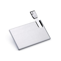 Kartu Bisnis USB Flash Drive logam Flash Disk Asli 128GB dompet portabel kartu memori Flash untuk hadiah promosi