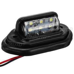 1/2X Luz LED Impermeable de 6 LED para Matrícula 12V 24V para Coche, Barco, Camión, Remolque, SUV, Furgoneta, Caravana, Lámpara de Escalón de Alta Calidad Plateada/Negra - Product Image 5