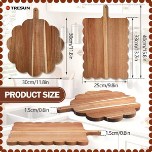 Tablas de Madera de Acacia, Tabla de Cortar de Madera para Pan, Carne, Frutas, Queso, Tabla de Carnicero - Product Image 6
