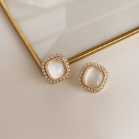 Boucles d'oreilles perle style français vintage, chic haut de gamme pour femme, bijouterie mode, fourniture gros