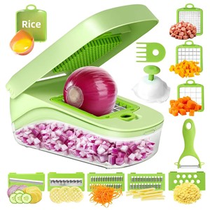 Accessoires de cuisine 2026 : Hachoir manuel multifonctionnel <span class=keywords><strong>pour</strong></span> légumes, râpe et outils de cuisine - Product Image 1