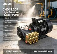 Bomba de 5.5KW con cabezal de cobre, eje hueco, accionamiento directo, alta presión, émbolo de latón forjado y cerámica, unidad de bomba para máquina de lavado de coches comercial