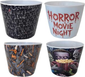<span class=keywords><strong>Seau</strong></span> à popcorn réutilisable en plastique de 1,2 L pour cinéma et théâtre, gobelet à collation, logo et design personnalisés - Product Image 1