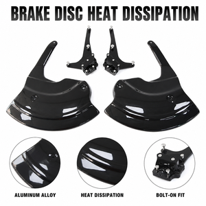 Ailette de refroidissement en aluminium CNC pour disque de frein <span class=keywords><strong>BMW</strong></span> <span class=keywords><strong>S1000XR</strong></span> 2020-2025, déflecteur de dissipation thermique noir et blanc avec hydrographie - Product Image 4