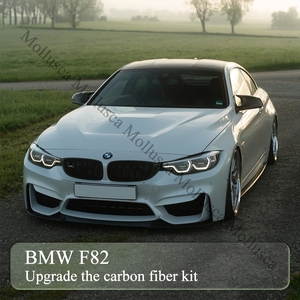 Pour M4 F82 : Spoiler en fibre de carbone véritable, lèvre avant, diffuseur arrière, jupes latérales, calandre avant, rétroviseur - Product Image 1