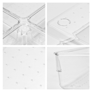 13pcs thân thiện với môi nhựa ngăn kéo tổ chức rõ ràng trang điểm Vanity lưu trữ Thùng nhà bếp Khay có thể tháo rời văn phòng ngăn kéo ngăn - Product Image 3