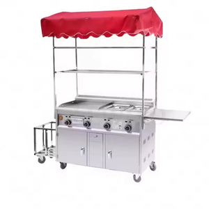 Remolque de Comida Móvil, Camión de Helados de Acero Inoxidable para Comida Rápida, Carro de Catering Personalizado para Hot Dogs - Product Image 1