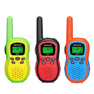 walkie talkie 3pcs Suppliers-Walkie Talkie Ramen Pack 3 Buah, Walkie Talkie Anak-anak Genggam Bebas Kutek, untuk Anak-anak Reevis RA17
