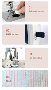 Machine à coudre informatisée Rosatex ES5 à écran tactile de sept pouces, multifonctionnelle, <span class=keywords><strong>formation</strong></span> de point de chaînette, broderie, aiguille simple - Product Image 6