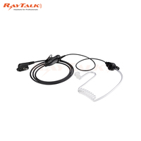 Casque radio-téléphone EADS TPH900 avec écouteur à tube acoustique transparent et microphone PTT à fixation sur l'épaule