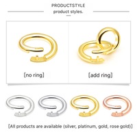 XD P2479 10mm 925 bague ouverte en argent Sterling boucle de connexion bague en argent pendentif bague accessoires bijoux en argent